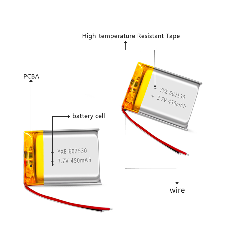 3.7 V Li-ion Battery 602530-450mah